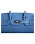 Birkin 35 Clemence Leather in Blue Paradise, other view